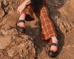 Black & Orange TUKskin™ Double Decker Mary Jane -Urban Sole Shop A3023L lifestyle 5151ab32 e5ce 4a8a b8a8 3076d2ea70ab