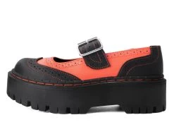 Black & Orange TUKskin™ Double Decker Mary Jane -Urban Sole Shop A3023L LEFT PROFILE 4909240b 7a66 4bbb 8829 d2a8442fc886