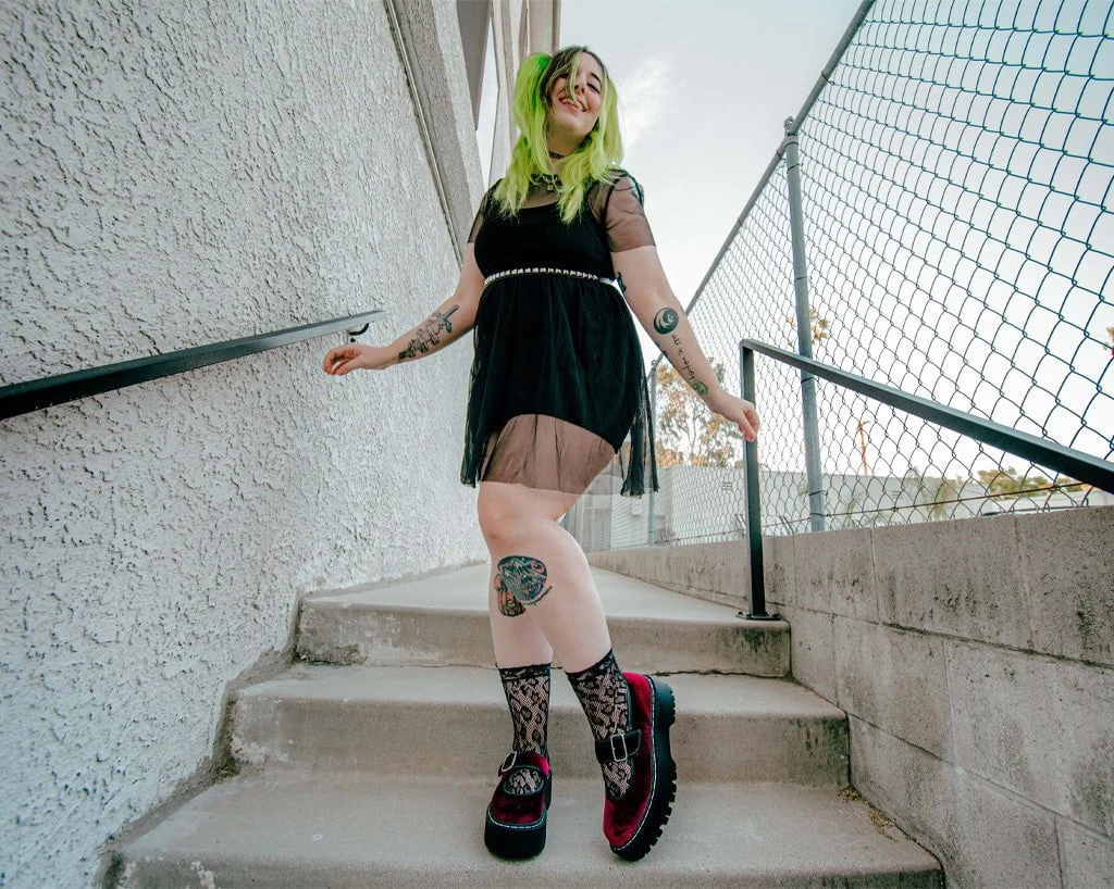 Burgundy Velvet Double Decker Mary Jane 6 Burgundy Velvet Double Decker Mary Jane - Image 6