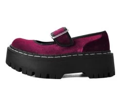 Burgundy Velvet Double Decker Mary Jane 10 Burgundy Velvet Double Decker Mary Jane -Urban Sole Shop A3043L LEFT PROFILE 3fd3d7dc ef63 4ba5 bbd3 d764d329c246