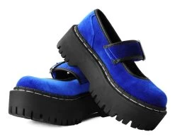 Blue Velvet Double Decker Mary Jane -Urban Sole Shop A3044L BOTH LEAN