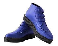 Lazuli Blue TUKskin™ 3-Buckle Pointed Creeper Boot -Urban Sole Shop A3060 BOTH LEAN