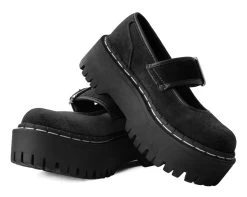 Black Velvet Double Decker Mary Jane -Urban Sole Shop A3064L BOTH LEAN d9624706 18a7 4045 8cb2 4ca8b12f51de