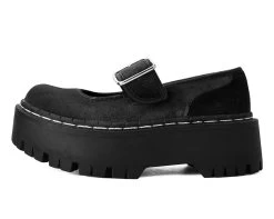 Black Velvet Double Decker Mary Jane -Urban Sole Shop A3064L LEFT PROFILE 892fde2d 8860 43d1 8a90 f920f9921412