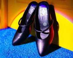 Black TUKskin™ Ball Heel -Urban Sole Shop A3067L product photo