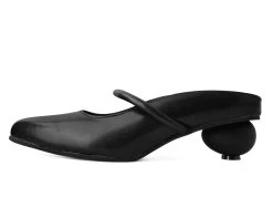 Black TUKskin™ Ball Heel -Urban Sole Shop A3067L LEFT PROFILE