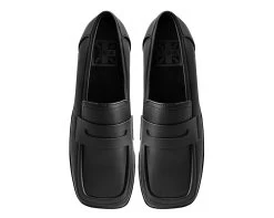 Black TUKskin™ Square Nosebleed Loafer -Urban Sole Shop A3084L BOTH TOP