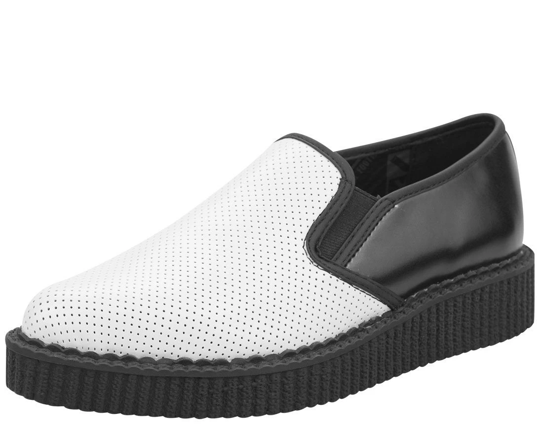 B/W Perf Slip On Creepers 1 B/W Perf Slip On Creepers