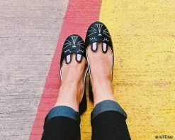 Black Bunny Flat *ALL ITEMS FINAL SALE/NON-RETURNABLE* -Urban Sole Shop A8895L lf new