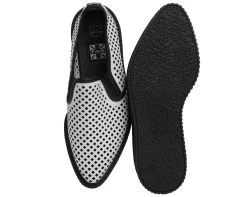White Perforated Pointed Slip Ons -Urban Sole Shop A9030 02 f7ba1668 4fba 4fe5 afe9 8f7570b776e4