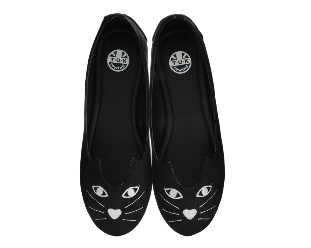 Black Coy Kitty Flat *ALL ITEMS FINAL SALE/NON-RETURNABLE* 1 Black Coy Kitty Flat *ALL ITEMS FINAL SALE/NON-RETURNABLE*