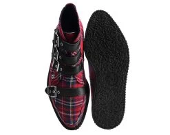 Red Plaid 4-Buckle Pointed Boot -Urban Sole Shop A9411 03 467c1c54 d364 41d8 8b29 32d0593ad6e7