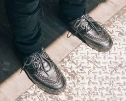 Black Tukskin™ Zipper D-Ring VLK Creeper Sneaker -Urban Sole Shop A9422 LF 02 021450b6 c4da 4e40 b49f a403df576717