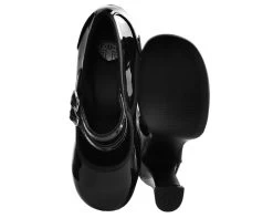 Black Patent Double Strap Classic Platform Heel -Urban Sole Shop A9448L 03