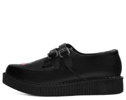 Black TUKskin™ Rose & Dagger Pointed Creeper -Urban Sole Shop A9470 03