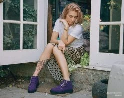 Ultra Violet 3-Buckle Pointed Creeper Boot -Urban Sole Shop A9494 LF 02