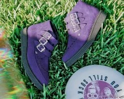 Ultra Violet 3-Buckle Pointed Creeper Boot -Urban Sole Shop A9494 LF 04