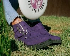 Ultra Violet 3-Buckle Pointed Creeper Boot -Urban Sole Shop A9494 LF 05