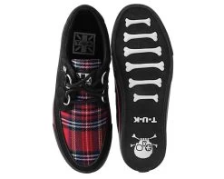 Black Faux Suede & Plaid VLK Sneaker -Urban Sole Shop A9543 03