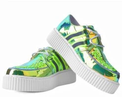 Green Hologram Reflective Stripe Casbah Creeper -Urban Sole Shop A9552 01 fbd2529d 73b1 4b70 8077 f9d411878551