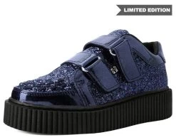 Black Hologram & Glitter Velcro Casbah Creeper