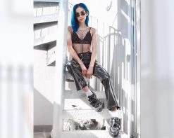 Black Hologram & Glitter Velcro Casbah Creeper -Urban Sole Shop A9568 LF 02 bde6d3a4 8d80 456f 9d47 1f9d80fdc8e9