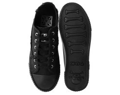 Black Canvas Low Top Sneaker -Urban Sole Shop A9589 03