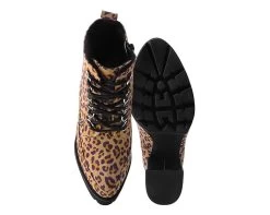 Leopard 6-Ring Bootie Platform Heel -Urban Sole Shop A9706L BOTH TOP