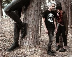 Black TUKskin™ 3-Buckle Skull Boot 11 Black TUKskin™ 3-Buckle Skull Boot -Urban Sole Shop A9744 LF