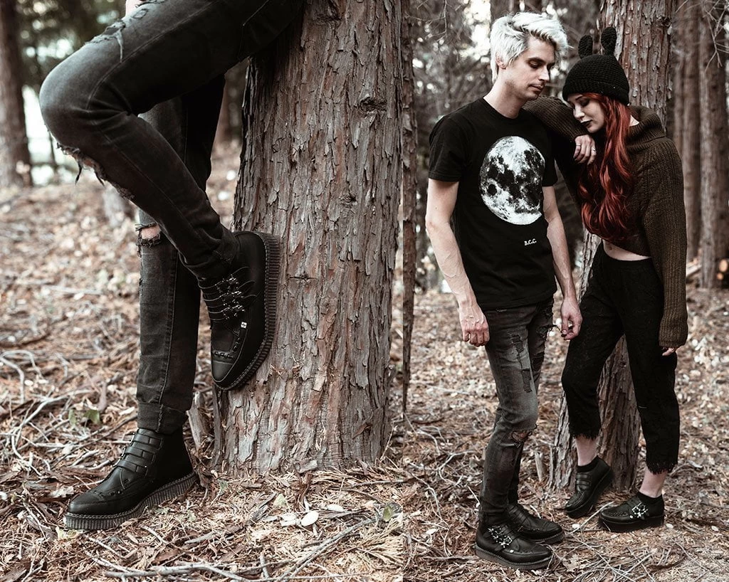 Black TUKskin™ 3-Buckle Skull Boot 6 Black TUKskin™ 3-Buckle Skull Boot - Image 6