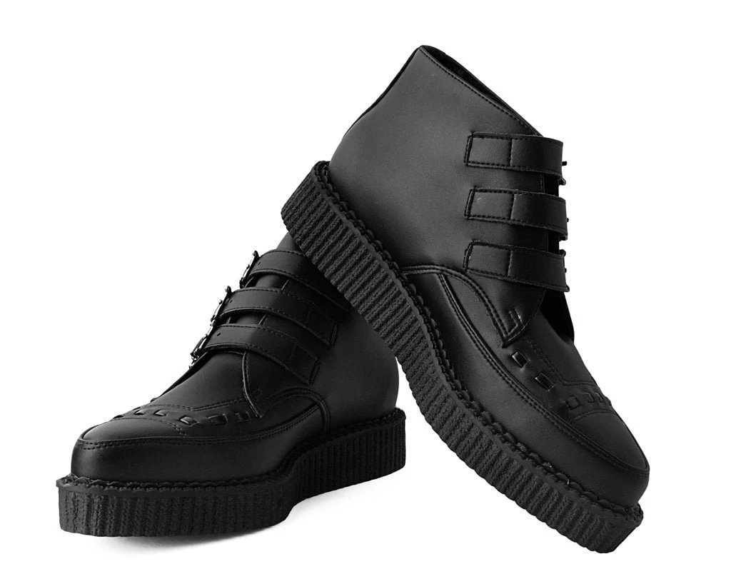 Black TUKskin™ 3-Buckle Skull Boot 3 Black TUKskin™ 3-Buckle Skull Boot - Image 3
