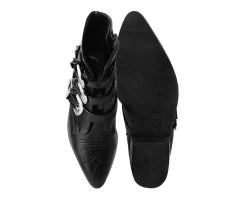 Black Western Closed 3-Strap Boot 9 Black Western Closed 3-Strap Boot -Urban Sole Shop A9795L BOTH TOP
