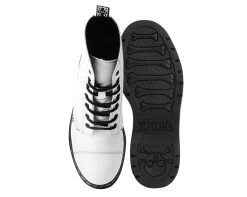 White TUKskin™7-Eye Capped Toe Boot -Urban Sole Shop A9799 BOTH TOP