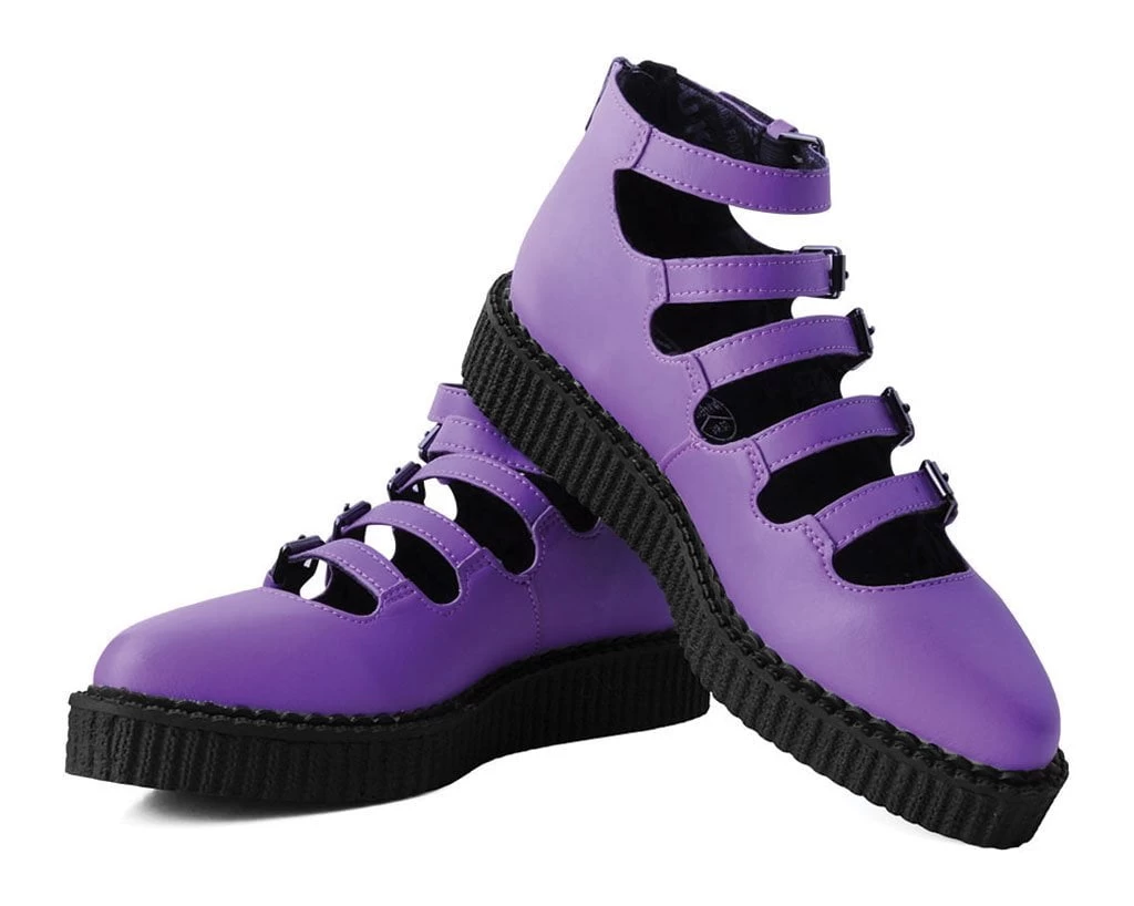 Purple TUKskin™ Multi-Strap Pointed Mary Jane 3 Purple TUKskin™ Multi-Strap Pointed Mary Jane - Image 3