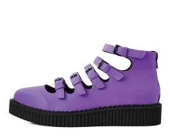 Purple TUKskin™ Multi-Strap Pointed Mary Jane 10 Purple TUKskin™ Multi-Strap Pointed Mary Jane -Urban Sole Shop A9834L 02