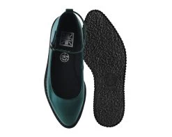 Dark Green TUKskin™ Pointed Ballet Flat -Urban Sole Shop A9835L 03