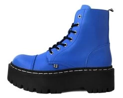 Electric Blue Double Decker Boot -Urban Sole Shop A9891 LEFT PROFILE