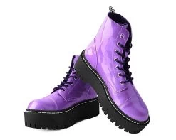 Purple Metallic 7-Eye Double Decker Boot -Urban Sole Shop A9897 BOTH LEAN 945a4755 960b 4d45 889c e2462d9d2d14
