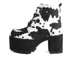 Black & White Cow Print Nosebleed Boot -Urban Sole Shop A9935L LEFT PROFILE 158c95cf ed69 4a18 95ab 444187968e39