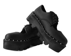 Black TUKskin™ Open Top Dino Lug -Urban Sole Shop A9936 BOTH LEAN 703a31bb 3224 4189 a790 629ebe8d3045