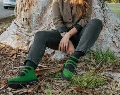 Jade Green Faux Suede 3-Strap Pointed Mary Jane -Urban Sole Shop A9943L LF 192f433b 6eaa 4811 9721 77e2f9c53af8