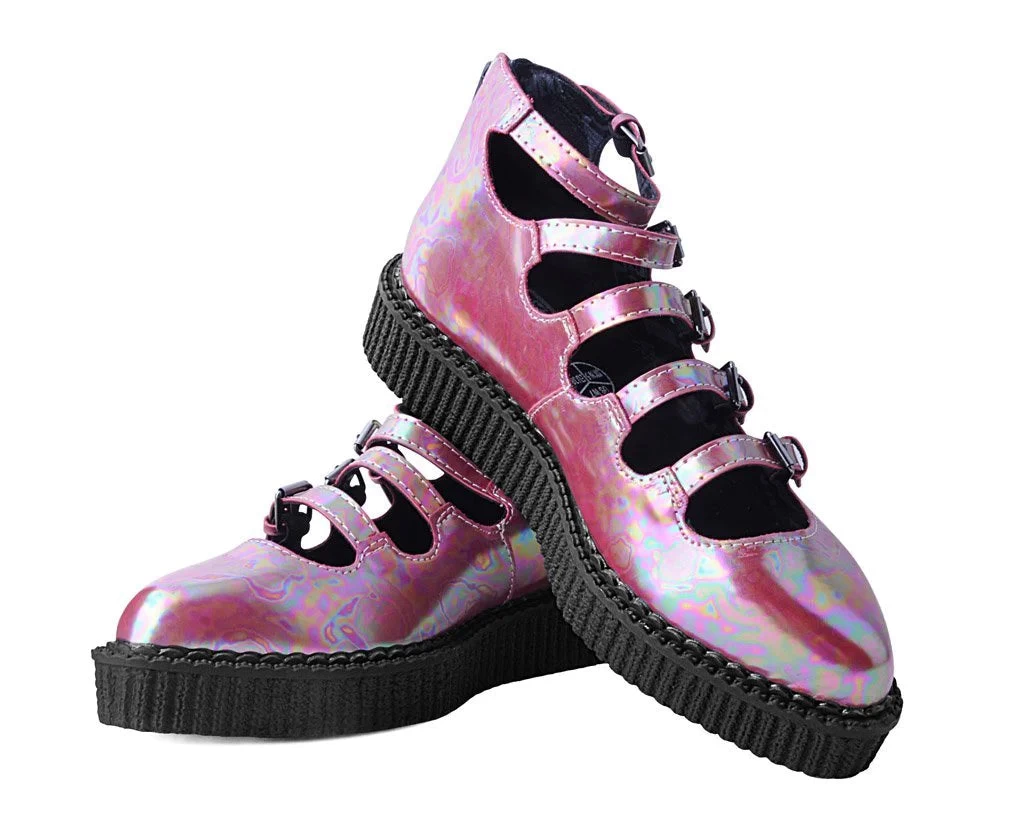 Red Oil Slick Multi-Strap Mary Jane 3 Red Oil Slick Multi-Strap Mary Jane - Image 3