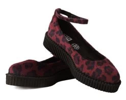 Burgundy Leopard Pointed Mary Jane -Urban Sole Shop A9974L LEAN