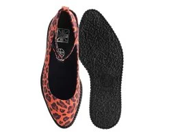 Orange Leopard Pointed Ballet Creeper -Urban Sole Shop A9986L BOTH TOP