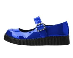 Glossy Blue Patent Mary Jane -Urban Sole Shop F9820L LEFT PROFILE 1ca16177 8917 44a7 9bc5 4460a7b74304