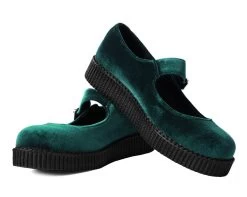 Emerald Velvet Viva II Mary Jane -Urban Sole Shop F9869L BOTH LEAN 98684d04 5804 4d29 bccc bd9fc0f3633a