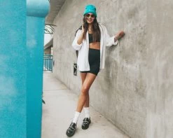 Black Studded Loafer -Urban Sole Shop F9929 lifestyle w