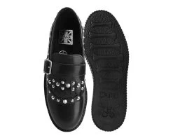 Black Studded Loafer -Urban Sole Shop F9929 BOTH TOP