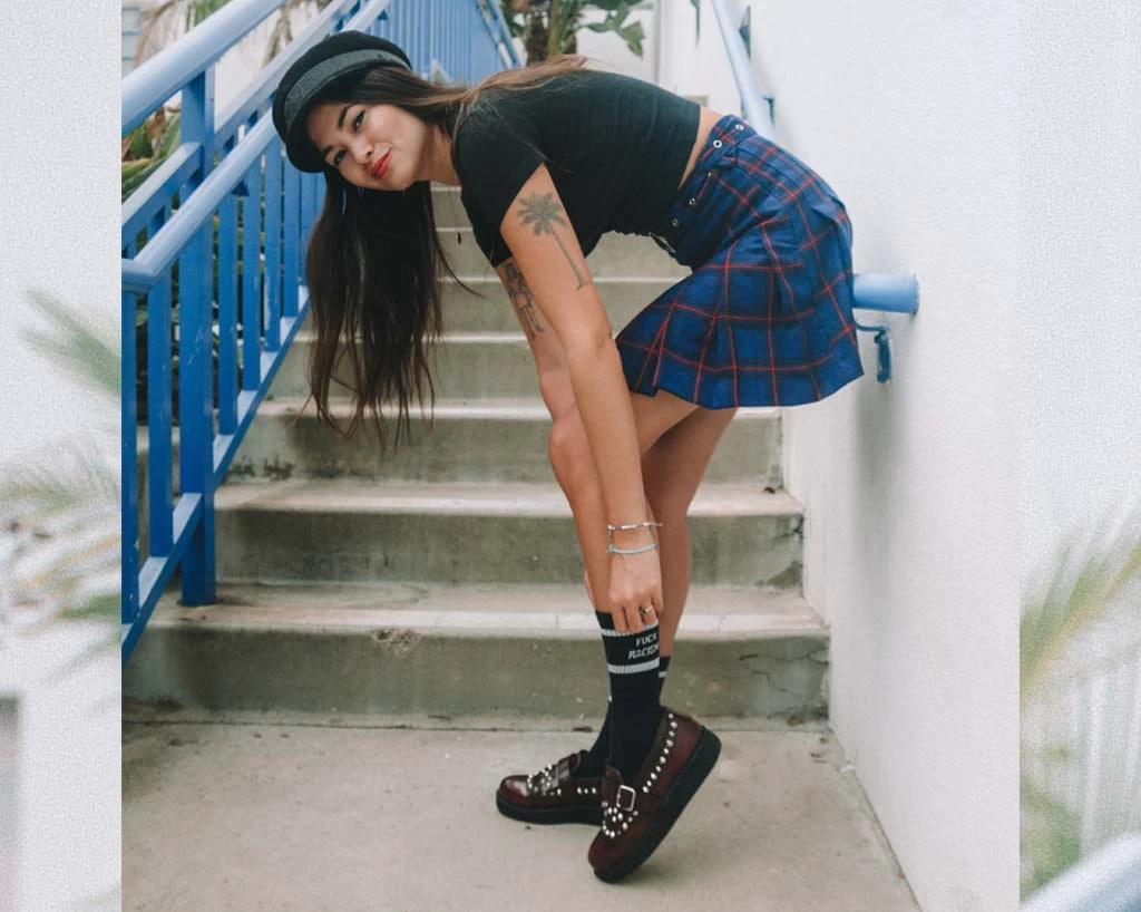 Burgundy Rub Off Studded Loafer 6 Burgundy Rub Off Studded Loafer - Image 6