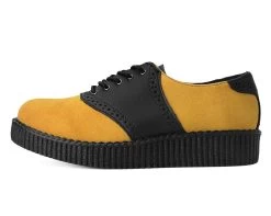 Black TUKskin™ & Mustard Suede Saddle Oxford 10 Black TUKskin™ & Mustard Suede Saddle Oxford -Urban Sole Shop F9940 LEFT PROFILE 2b531ff8 d29c 4d9a 82d0 08f2cc8a3686